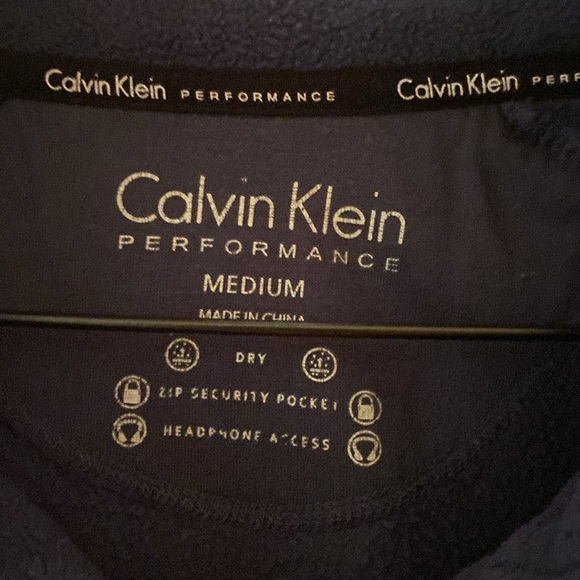 Navy blue Calvin Klein zip up fleece - Picture 3 of 5